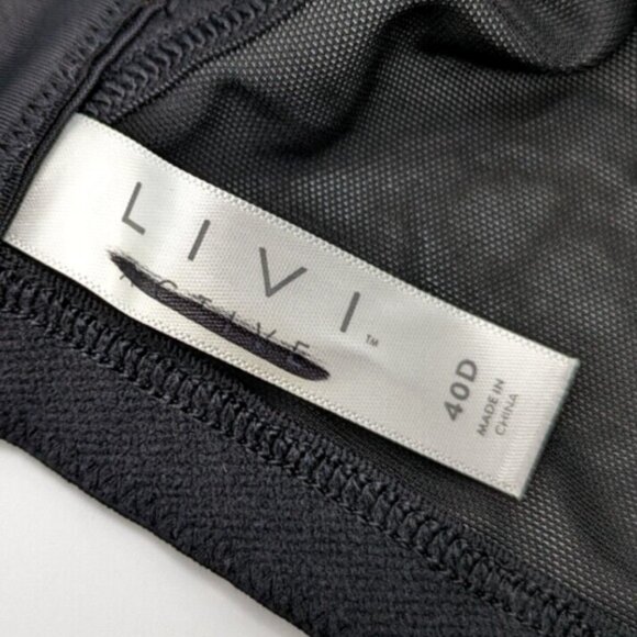 Livi Active Lane Bryant Womens Bra Sports Molded No Wire 40D Solid Black - Picture 3 of 7